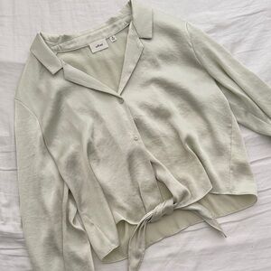 Wilfred Tie-Front Button Shirt